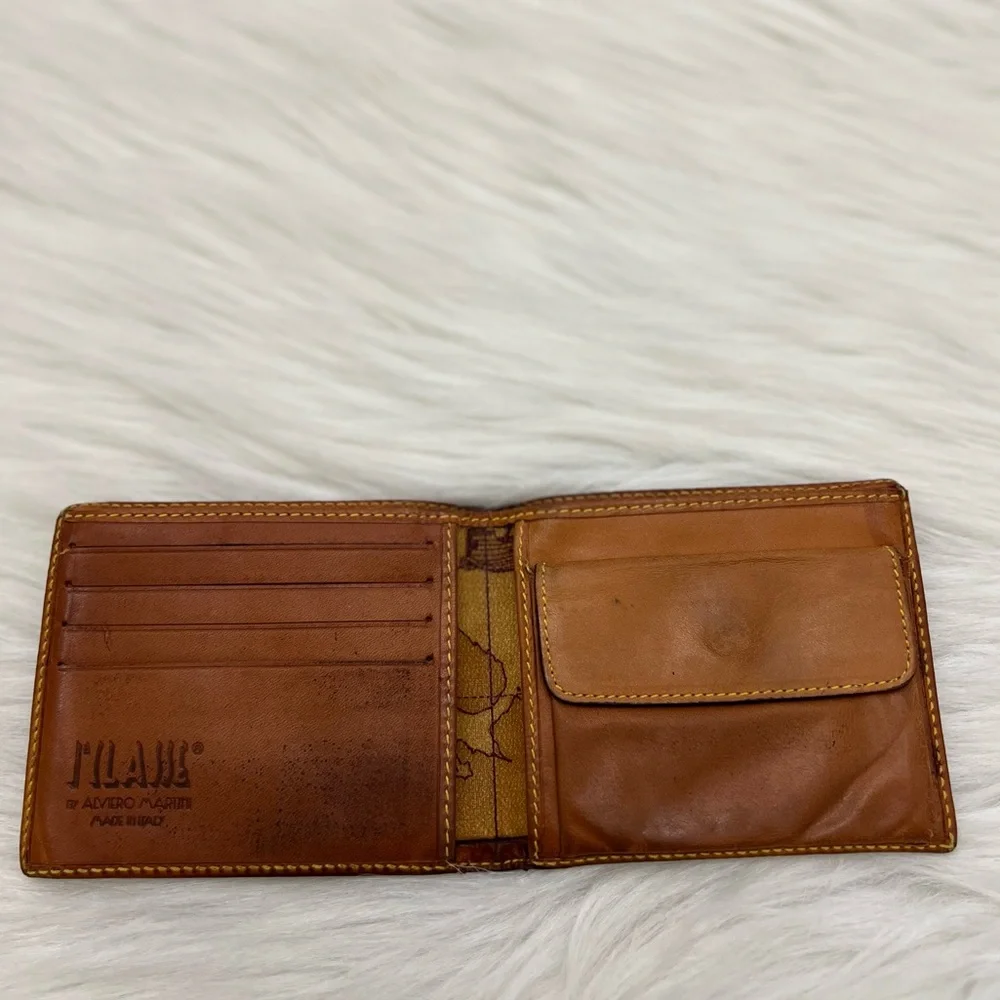 ALVIERO MARTINI - PRIMA 1A CLASSE BROWN TAN BLACK BIFOLD WALLET